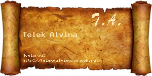 Telek Alvina névjegykártya